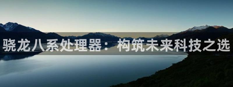 今年会招商：骁龙八系处理器：构筑未来科技之选
